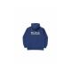 Korean direct mail Kodak clothing RAINBOW SEMI Overfit hooded T -shirt blue loose
