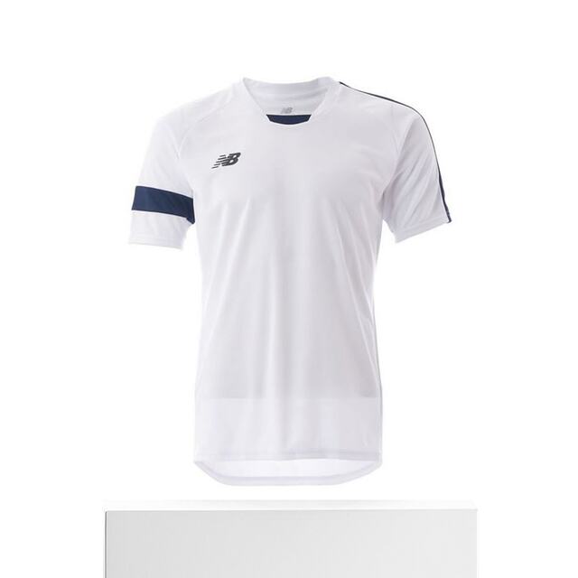 Japan direct mail New Balance youth sports shirt JJTF0489-WNV white navy blue
