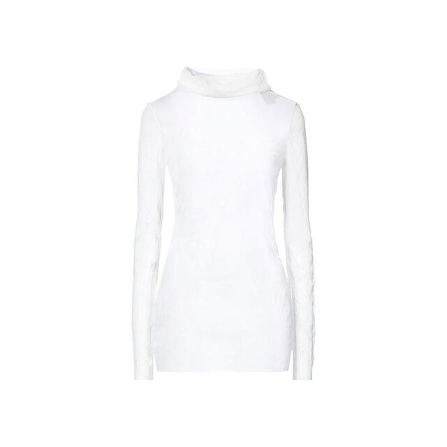 THE ROW Women's turtleneck tulle sweater Solid color design Long sleeves Pocketless
