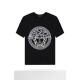 Hong Kong Direct Mail Versace Verser/Women's Black Merdustus pattern round neck fashion versatile short -sleeved T -shirt
