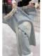 Narrow version straight jeans for women 2025 new summer slimming floor pants large size versatile embroidered wide-leg pants