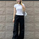 Pink round neck straight shoulder short sleeves for women in summer new hot girl waist-hugging slim and versatile basic T-shirt top