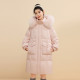 Snow Fly 2025 autumn new women's long thickened down jacket fox fur collar warm, comfortable, sweet solid color beauty