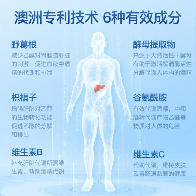 Herbsense He Bosheng Relieving Medicine Relieving Tablets Sobering the Wine Artifact to prevent drunkenness before and after drinking and stay up late for socializing and hangover