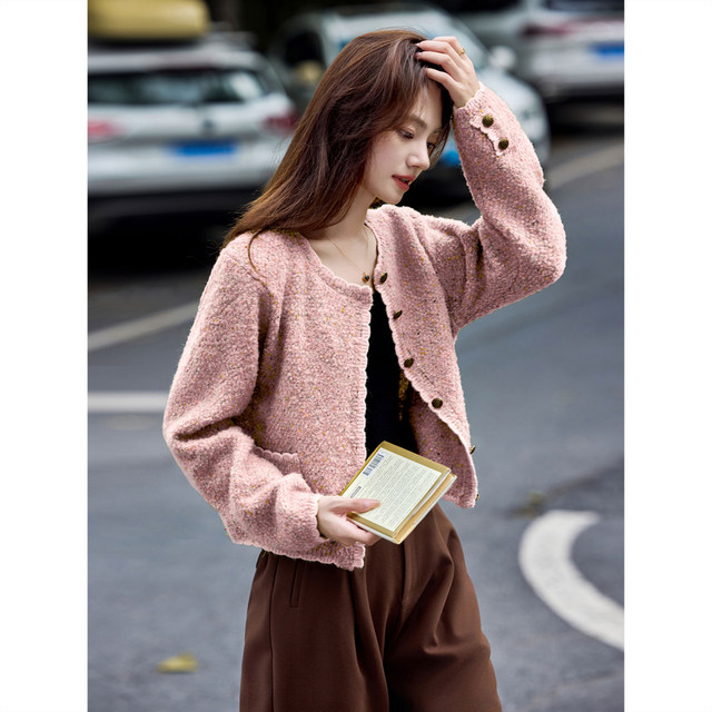 Wake -up Paradise 24 Autumn Fashion Loose Round Best Block Blocks Small Jacket Knit Card Card retro sweater
