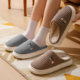 Pull-back cotton slippers for men in winter 2025 new couples plus velvet warm thick-soled non-slip indoor home slippers for men
