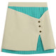 Flower Fairy Original Niche Year Summer Retro French Splicing Contrast Color High Waist Short Skirt Asymmetrical Design Sex Skirt