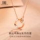 999 sterling silver Mobius ring pendant necklace for women high-end light luxury niche collarbone chain for girlfriend holiday gift