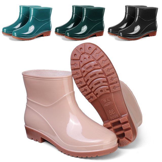 Rain boots for women, waterproof adult water shoes, warm kitchen non-slip rain boots for work, agricultural use for the elderly, men's overshoes, rubber shoes