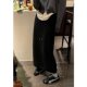 Drawstring versatile straight skirt knitted skirt women's autumn new loose hip-covering slit long skirt A-line skirt bag skirt
