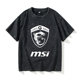 MSII MSI Red Dragon LOGO Computer City Gection Term T -shirt Short -sleeved Student clothes Female and Men's Ladder Big