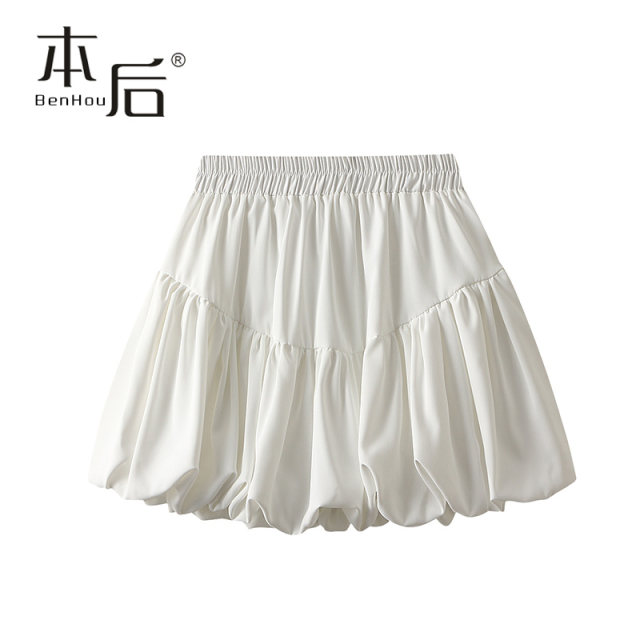 9896 Thin princess skirt flower bud skirt spring and summer women's new hip-pack skirt cake skirt fluffy short skirt