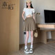 KB-133 Thin pocket elastic waist skirt short skirt summer women's tennis pleated skirt small college style