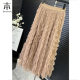 2905 Thin style curled pleated irregular skirt for spring and summer women's gauze skirt A-line large swaying puffy skirt new long skirt