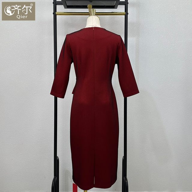 
High-end mother-in-law wedding dress cheongsam young married mother wedding dress small temperament big brand fake two pieces