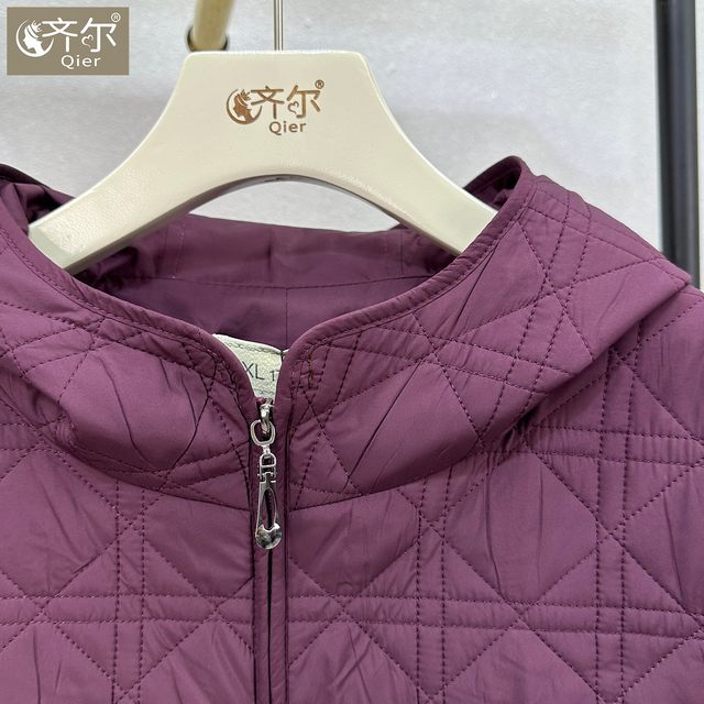 
Brand mother's autumn and winter thin cotton coat, western style large size middle-aged and elderly women's 2025 new noble lady cotton coat