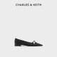 
CHARLES/KEITH summer women's shoes CK1-70381060 metal buckle flat-soled pointed ballet shoes single shoes