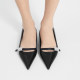 
CHARLES/KEITH summer women's shoes CK1-70381060 metal buckle flat-soled pointed ballet shoes single shoes
