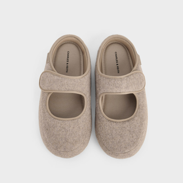 CHARLES/KEITH autumn and winter women's shoes CK1-70900531 casual soft sole Mary Zhen shallow mouth lazy shoes for women
