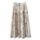 
Retro printed sweet skirt for women, summer floral a-line skirt mid-length umbrella skirt long skirt H7980