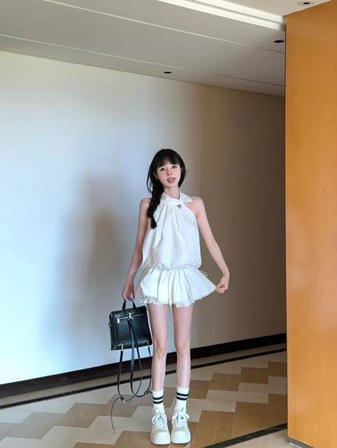 American sexy hot girl white lace trousers low waist short skirt pants summer new ins trendy skirt women