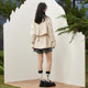 PIT khaki medium-length lapel windbreaker jacket for women 2025 spring new fashionable and versatile single-breasted button
