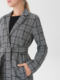 European and American classic plaid mid-length lace-up slim and fashionable casual OL windbreaker foreign trade original single women's clothing spring and autumn new style