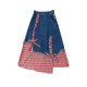 Natural and irregular spliced ​​blue denim skirt for women in summer dopamine high saturation long skirt
