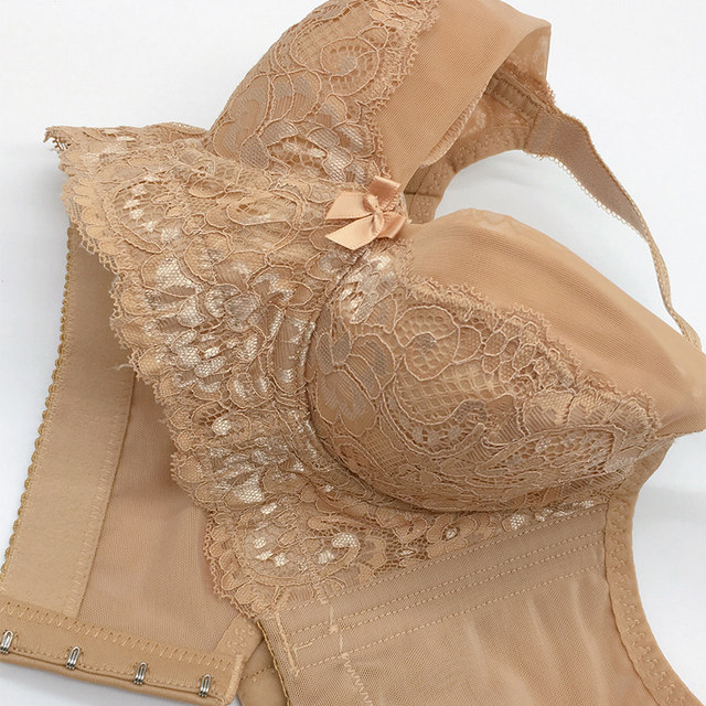 Beauty salon underwear women's push-up adjustable bra shaping top anti-sagging cup correction side breast underwear