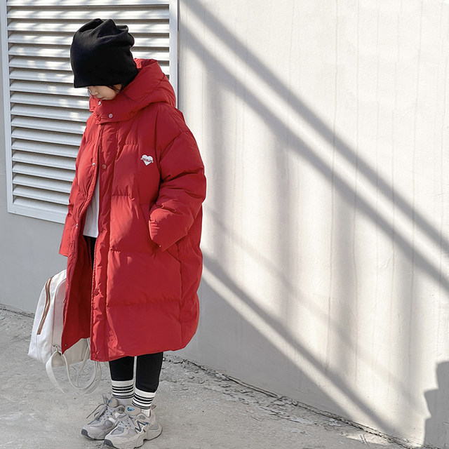 Winter New Down Jacket Women Mid-length Over The Knee Blue Bright Face Large Fur Collar White Duck Down Thickening main image 1