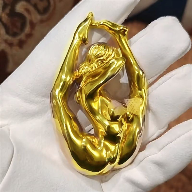 American retro original handmade yoga beauty pendant pendant accessories accessories collection naked women figure art gift
