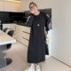
Yuanzijia large size autumn simple and versatile loose Korean style round neck long dress