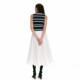 Vero Moda skirt for women 2025 summer new cotton solid color A-line slim midi skirt 325216022
