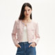 Vero Moda short coat for women 2025 spring new style bright silk woven fake pocket Qianjin style 3251J9008