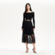 Vero Moda skirt 2025 summer new lace multi-layer splicing A-version long skirt 325116029