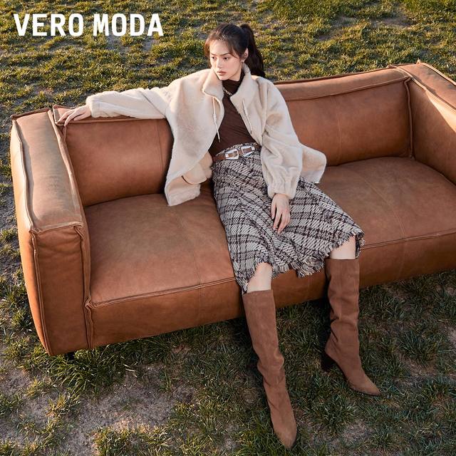 Vero Moda Jacket Women's 2025 Spring New Imitation Fur Plush Loose Age-reducing Long Sleeve 325109002