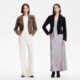 Vero Moda leather jacket for women 2025 summer new waist-hugging lace-up individual pig section leather jacket 325110007