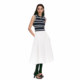 Vero Moda skirt for women 2025 summer new cotton solid color A-line slim midi skirt 325216022