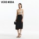 Vero Moda skirt 24 autumn new one-piece lace-up pleated long skirt fashionable long skirt 324316023