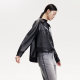 Vero Moda shirt 24 autumn holiday two pieces knitted imitation leather three-quarter sleeves spliced ​​half turtleneck lapel 324331009