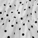 Fara Summer White Polka Dots Versatile Simple Shirt Women's New Korean Style Elastic Waist Slim and Sweet Top