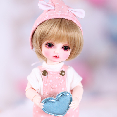 taobao agent Bjd doll SD doll clothes 1/8 female baby bambi dot strap pants pink suit Mengwa clothes