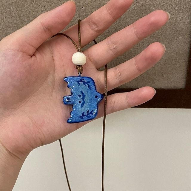 Flying Bird Collection Blue Bird Necklace Retro Cute Niche Design Handmade Personalized Versatile Sweater Chain Trendy