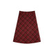 Winter atmosphere plaid skirt for women 2024 new large size high waist sweet style Korean mid-length A-line skirt