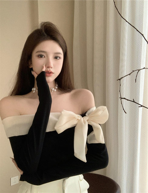 2025 style popular winter new women's clothing fashion contrasting color splicing versatile slim and thin suspender dress main image 0