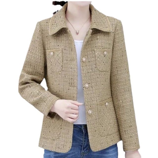 
High-end small fragrance jacket women's 2025 spring and autumn new temperament fashionable mother's wear foreign style suit top