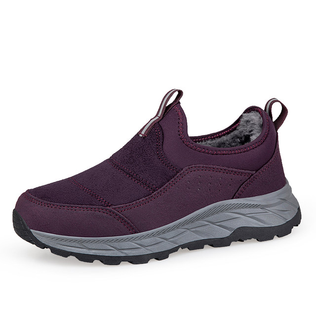 Zhang Kaili elderly cotton shoes women's autumn and winter velvet thickened snow boots women's shoes one-foot anti-slip waterproof mother's shoes