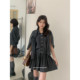 
SUSAN-Soft and Glutinous Knitted Cardigan + Pleated Skirt + Vest Three-piece Set with 20 Wool Set 27026