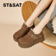 Saturday thick-soled heightened Birkenstock shoes for women plus velvet loafers 2025 new winter warm snow boots for women cotton shoes