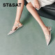 Saturday shallow mouth single shoes summer new pointed toe flat sole comfortable daily shopping women's shoes SSC2114309